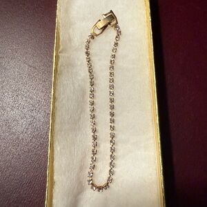 Elegant Gold and Sparkle Women's Tennis Bracelet